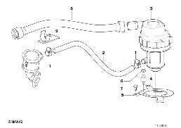 Μείωση βλαβ. ουσιών καυσαερ. αντλία αέρα diagram for BMW 3 Series E36 323i