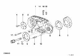 TIMING GEAR TIMING CHAIN TOP diagram for BMW 3 Series E36 320i