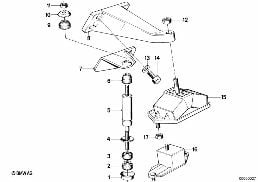 ENGINE SUSPENSION / DAMPER diagram for BMW 7 Series E23 728i