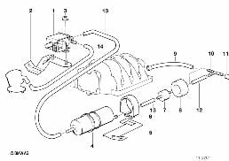 AIR PUMP F VACUUM CONTROL diagram for BMW 7 Series E38 730iL