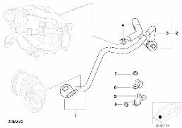 VACUUM CONTROL - ENGINE diagram for BMW 3 Series E36 316i 1.9