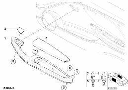 ARMREST, FRONT diagram for BMW 3 Series E46 M3