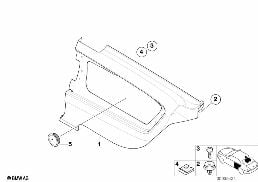 LATERAL TRIM PANEL REAR diagram for BMW 3 Series E46 M3