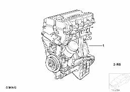 Motore alleggerito diagram for BMW 3 Series E36 318i