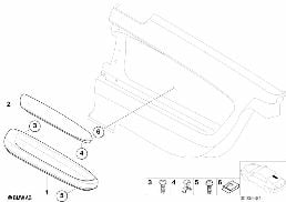 ARMREST, REAR diagram for BMW 3 Series E46 M3