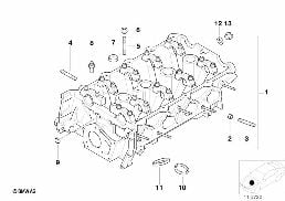Testata diagram for BMW 3 Series E36 318i