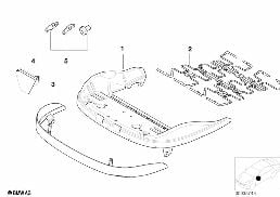 โครงที่นั่งด้านหน้า diagram for BMW X5 E53 4.6is