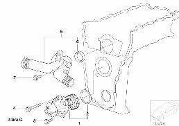 Sistema di raffreddamento-pompa d. acqua diagram for BMW 3 Series E36 318i