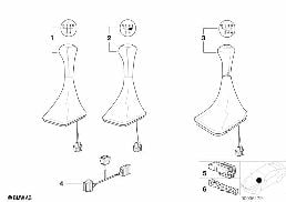 SHIFT LEVER COVERING LEATHER ILLUMINATED diagram for BMW 3 Series E36 320i