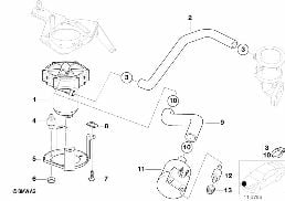 EMISSION CONTROL-AIR PUMP diagram for BMW 5 Series E39 528i