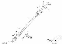 STEER.COL.-STEER. SPIN. UPPER diagram for BMW Z3 E36 3.0i