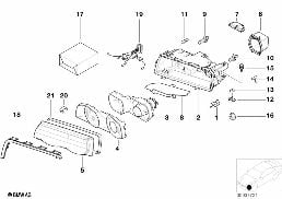SINGLE COMPONENTS FOR HEADLIGHT diagram for BMW 7 Series E38 740i