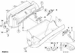 GLOVE BOX diagram for BMW X5 E53 4.4i