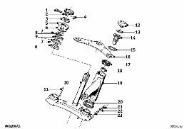 Pontet de fourche diagram for BMW R 50         -69 R50/2