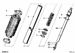 Suspension de fourche diagram for BMW R 50         -69 R50/2