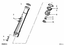 Suspension de fourche diagram for BMW R 50         -69 R50/2