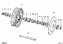 WHEEL HUB diagram for BMW R 50         -69 R50