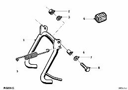 Béquille centrale diagram for BMW R 50         -69 R50