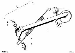 Bequille laterale diagram for BMW R 50         -69 R50