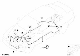 Leitung Feuerlöschanlage diagram for BMW 7 Series E32 750iL