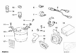 DRYING CONTAINER/SMALL PARTS diagram for BMW 3 Series E36 323i