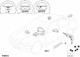 MASTER KEY LOCKING diagram for BMW 8 Series E31 850Ci