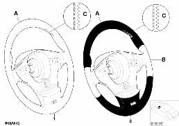 Volant sport M airbag SA 710 Individual diagram for BMW 5 Series E39 525td