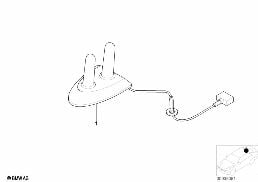 SINGLE PARTS, DOUBLE TELEPHONE ANTENNA diagram for BMW 7 Series E38 740i
