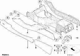 CENTER CONSOLE diagram for BMW X5 E53 4.4i