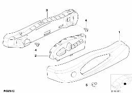 SINGLE PARTS OF FRONT SEAT CONTROLS