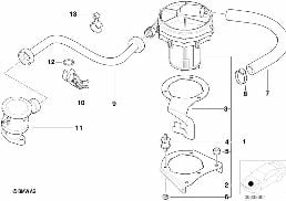 EMISSION CONTROL-AIR PUMP diagram for BMW 3 Series E36 316i 1.9