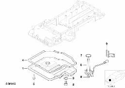 Carter d'huile/indicateur niveau d'huile diagram for BMW 7 Series E38 740iL