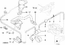 Comando a depressione-condott.a depress. diagram for BMW 3 Series E36 318i