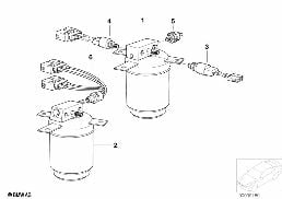 Trocknerflasche/Druckschalter/Kleinteile diagram for BMW 7 Series E32 750iL