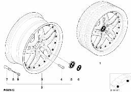 Jante composite double rayon (styl. 71) diagram for BMW 5 Series E39 525td
