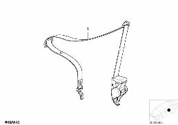 安全帶 左前 diagram for BMW 3 Series E36 M3