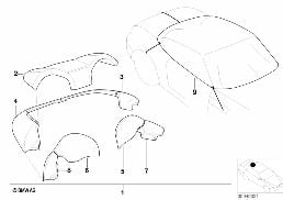 แผ่นปิด Speedster diagram for BMW Z3 E36 2.8