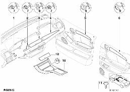 INTERIOR MOLDINGS HIGH-POLISHED diagram for BMW X5 E53 4.4i
