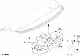 SUBWOOFER HIFI SYSTEM HARMAN KARDON diagram for BMW 3 Series E46 M3