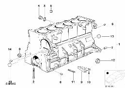 ENGINE BLOCK diagram for BMW 3 Series E36 323i