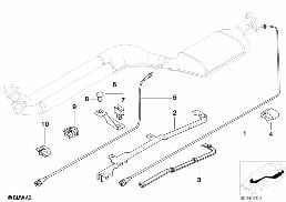 LAMBDA PROBE FIXINGS diagram for BMW 3 Series E36 323ti