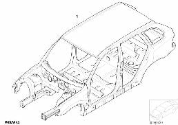 Karosserie-Gerippe diagram for BMW X5 E53 4.4i