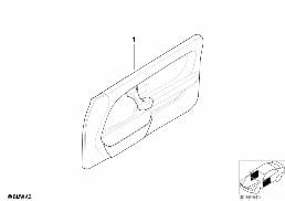 Individual dörklädsel partiell läder diagram for BMW 3 Series E36 318ti