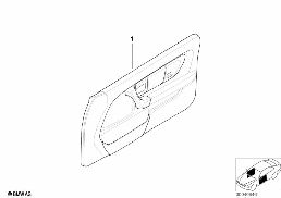Indiv.dörklädsel airbag partiell läder diagram for BMW 3 Series E36 318ti