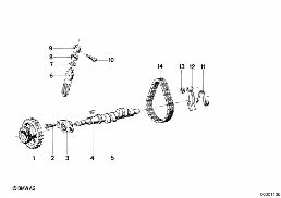 CAMSHAFT, CAMSHAFT GEAR, TIMING CHAIN