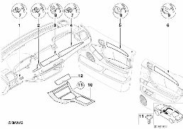 Dod. montáž interiér grafit metalický diagram for BMW X5 E53 4.4i
