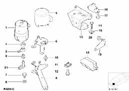DSC COMPRESSOR/SENORS/MOUNTING PARTS diagram for BMW 3 Series E46 318i