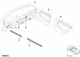 INDIVIDUAL DECOR STRIPS diagram for BMW 3 Series E46 318i