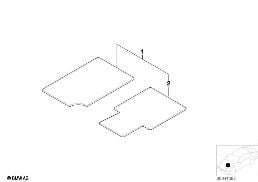 FLOOR MATS, VELOURS diagram for BMW Z3 E36 1.9