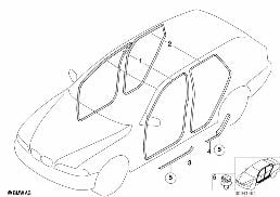 EDGE PROTECTOR / TRIM FOR ENTRY diagram for BMW X5 E53 4.4i